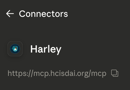 Harley as a Claude connector